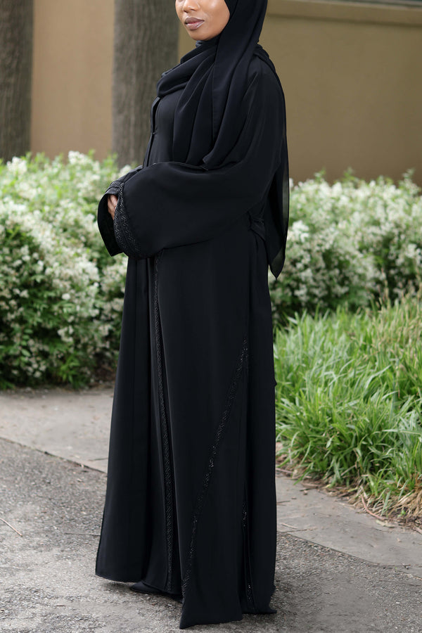 Anhaar Abaya in Classic Black | Al Shams Abayas_2