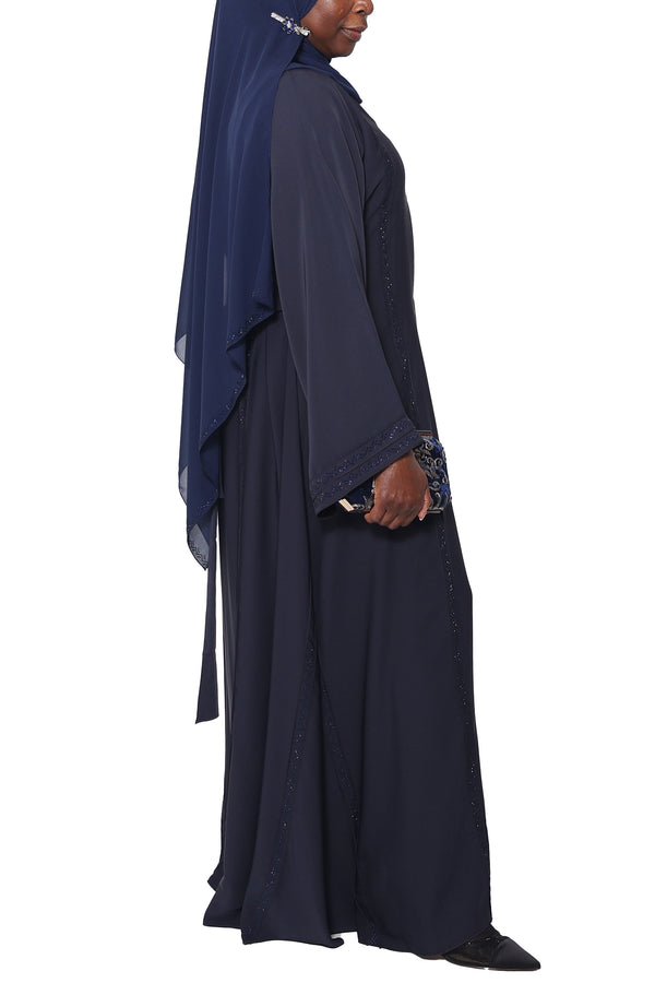 Anhaar Abaya in Navy | Al Shams Abayas_7