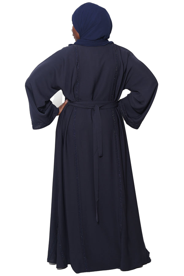 Anhaar Abaya in Navy | Al Shams Abayas_3