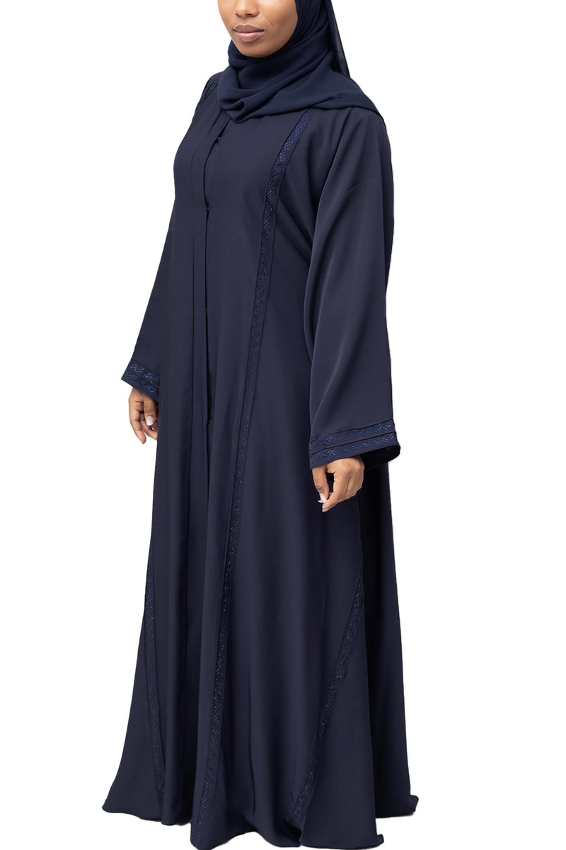 Anhaar Abaya in Navy | Al Shams Abayas_5