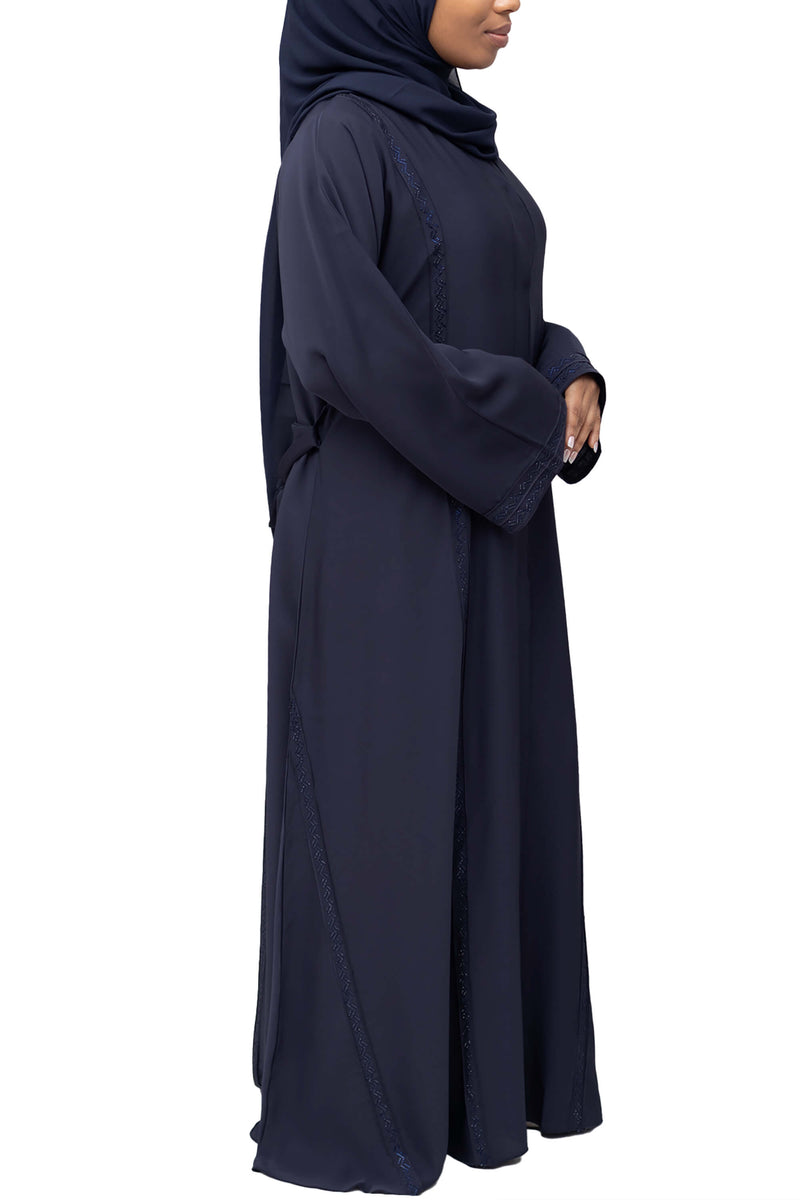 Anhaar Abaya in Navy | Al Shams Abayas_10