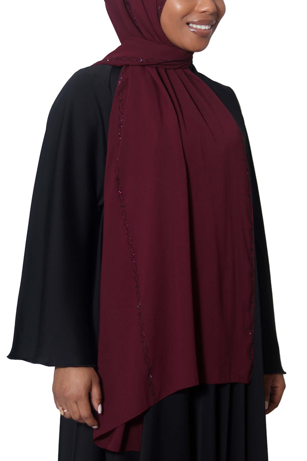 Harmony in Cranberry | Al Shams Abayas_2