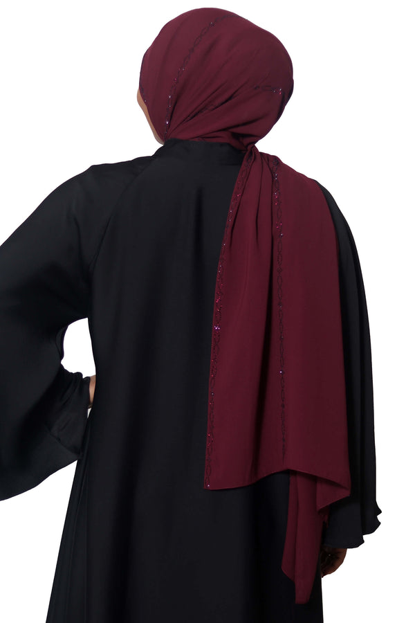 Harmony in Cranberry | Al Shams Abayas_5