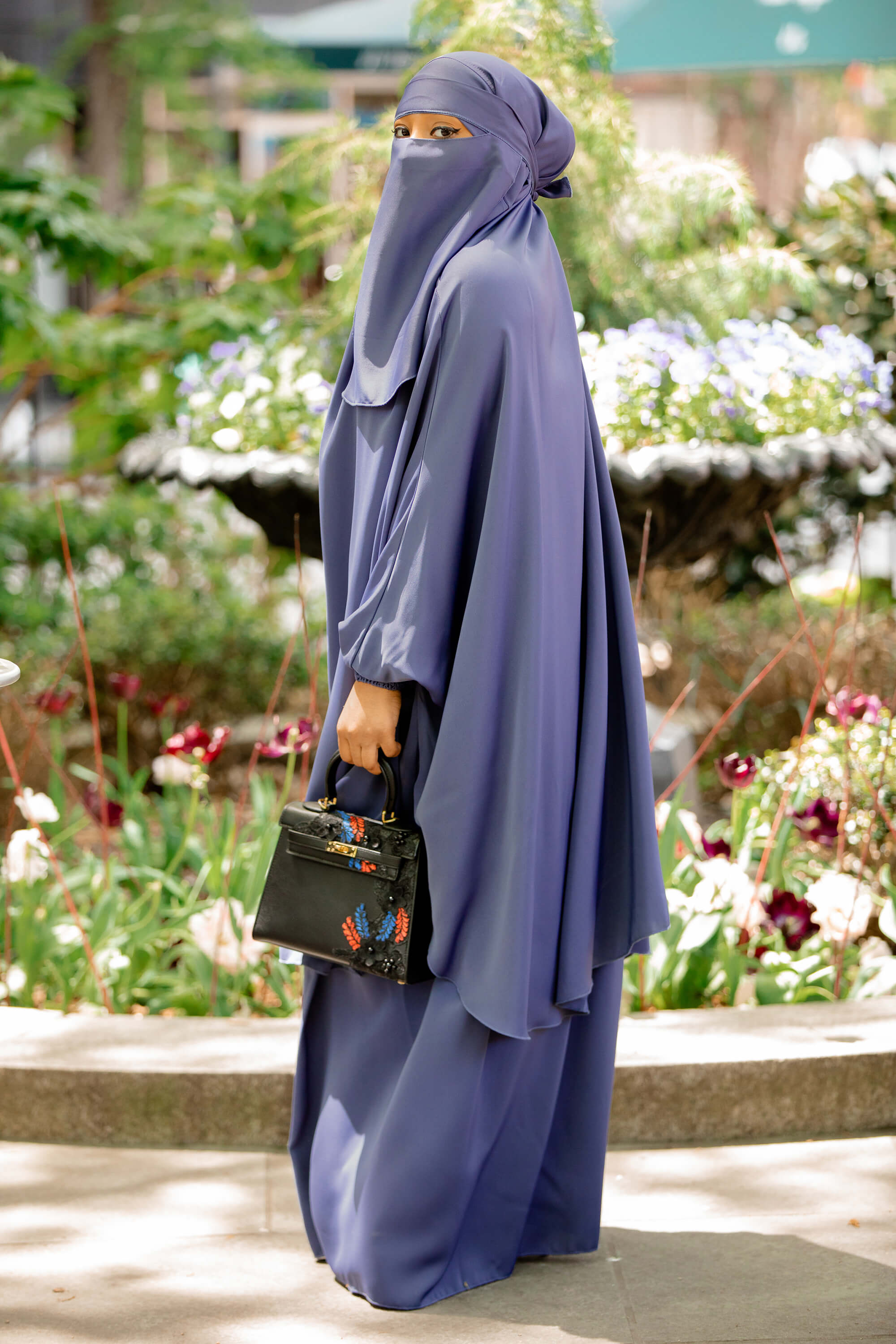 Mahasen Jilbab Set in Denim Blue – Al Shams Abayas