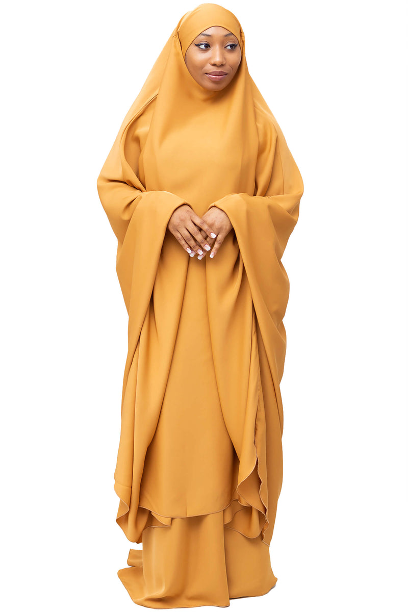 Mahasen Jilbab in Golden Honey | Al Shams Abayas_2