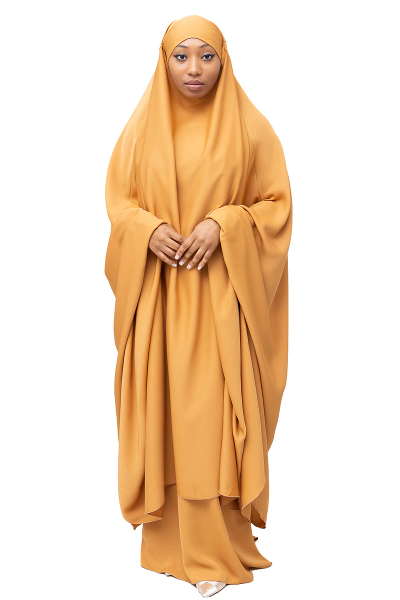 Mahasen Jilbab in Golden Honey | Al Shams Abayas_1