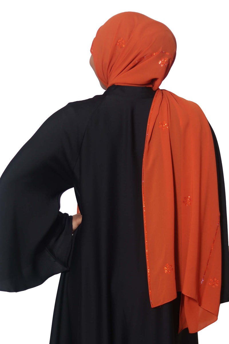 Manhattan in Fiery Orange | Al Shams Abayas_5