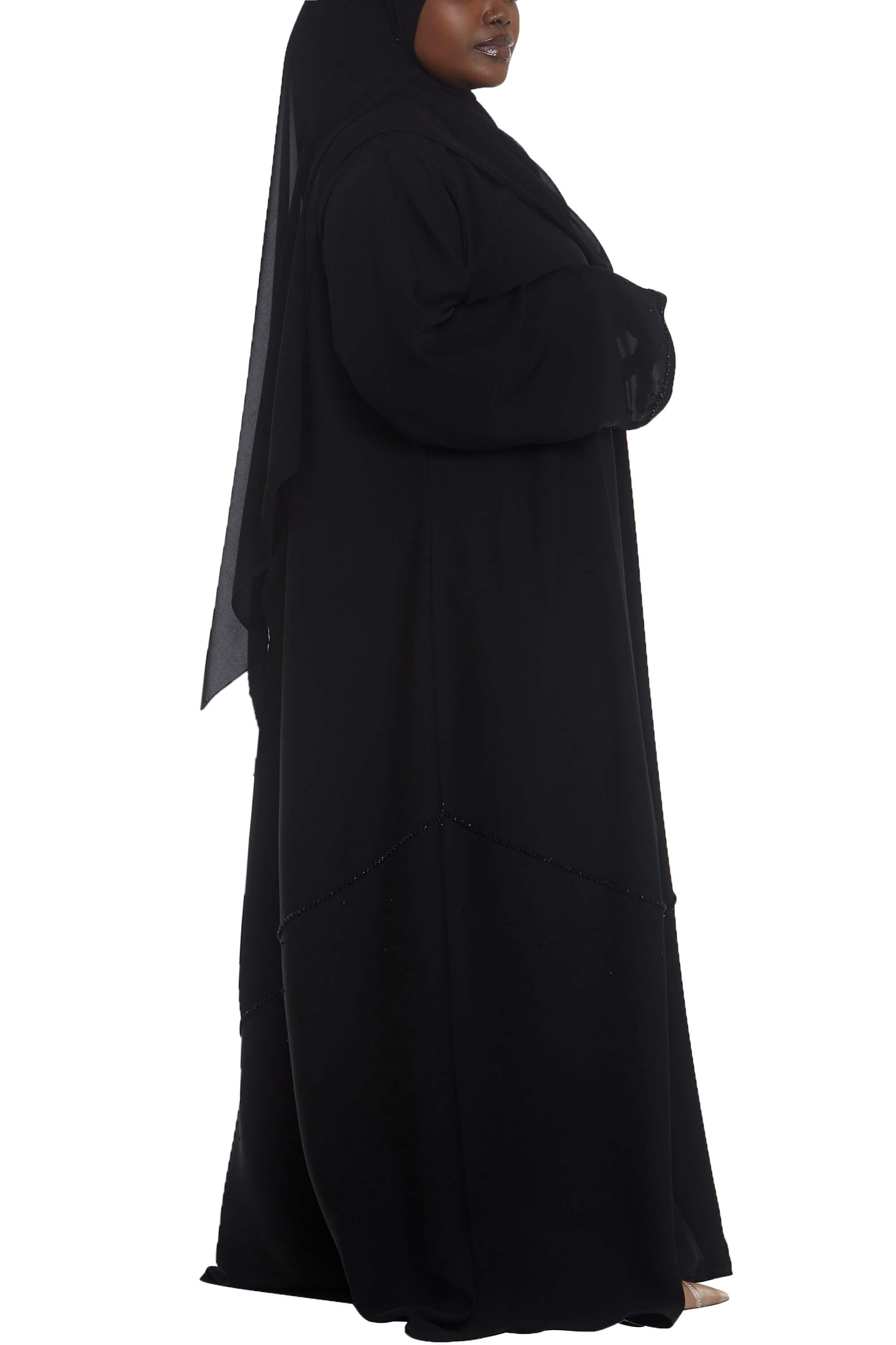 Norah Abaya Black in Curvy – Al Shams Abayas