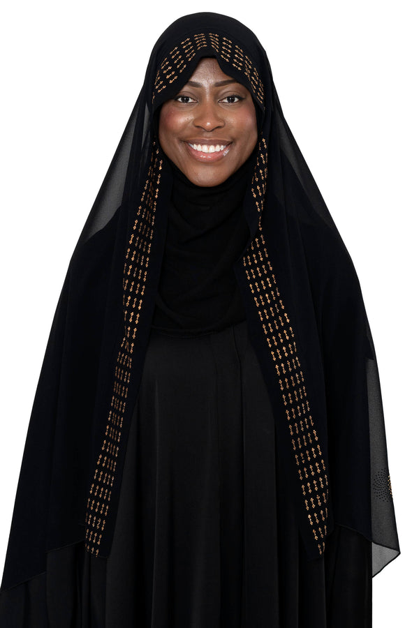 Rahma Ghashwa in Gold | Al Shams Abayas_4