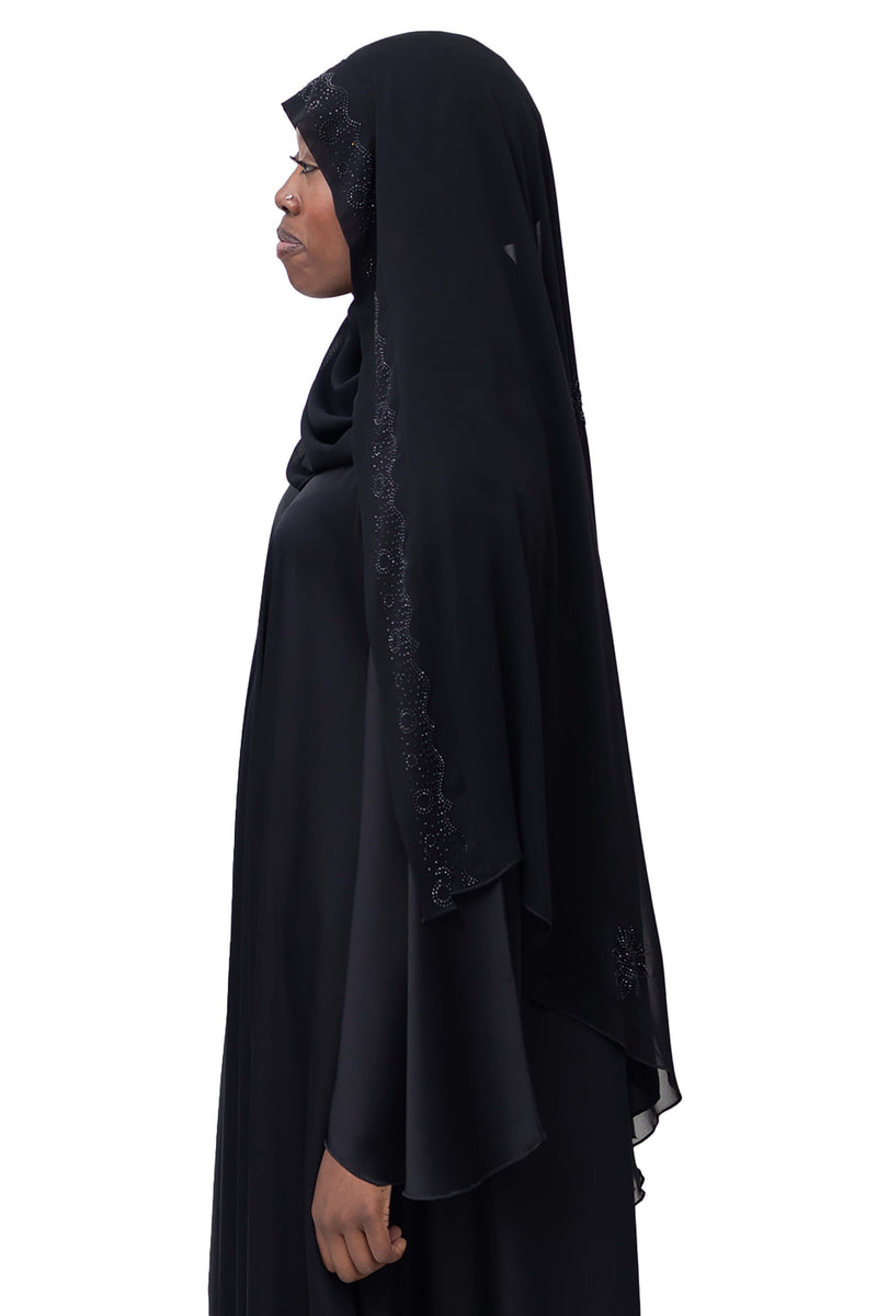 Saba Ghashwas in Black | Al Shams Abayas_3