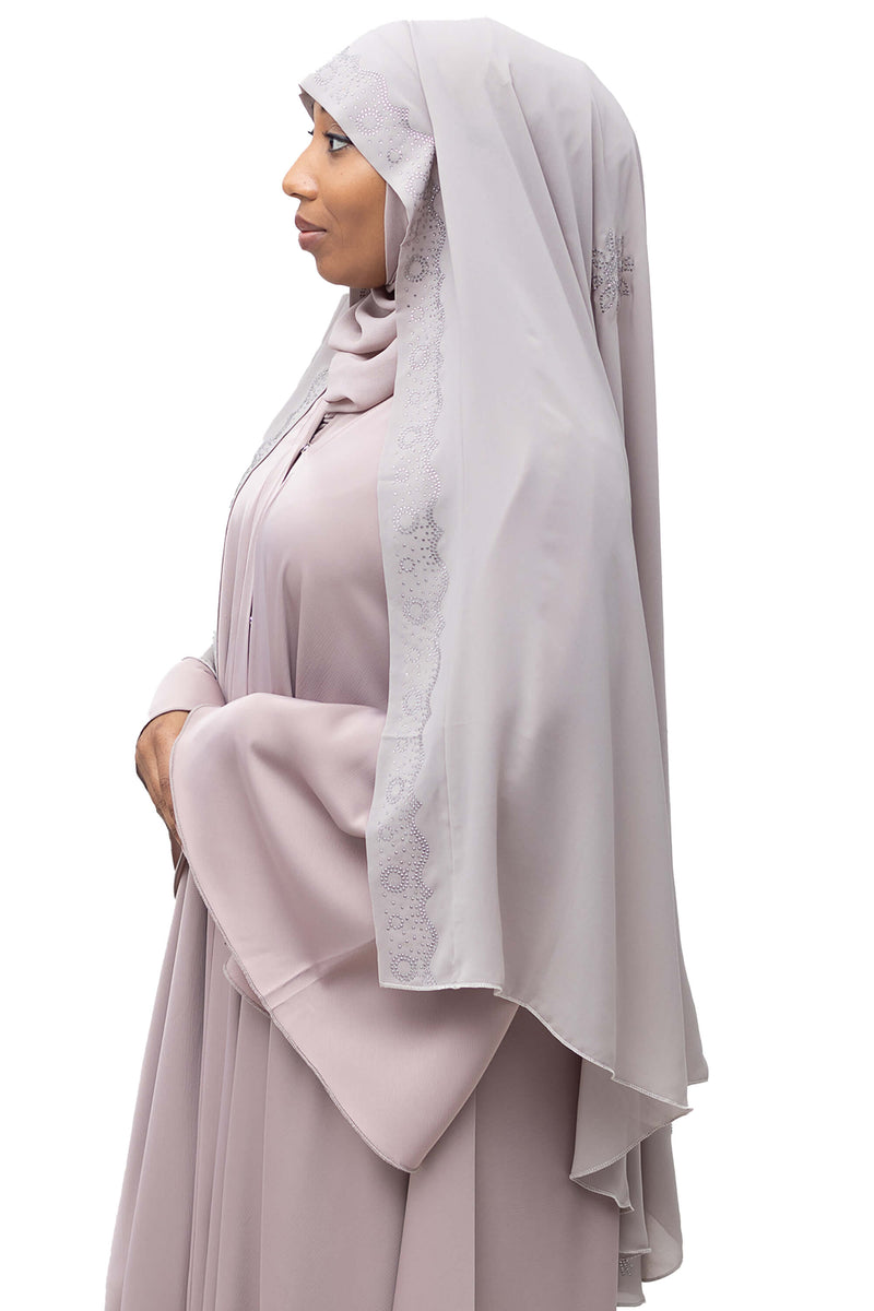 Saba Ghashwa in Taupe | Al Shams Abayas_4