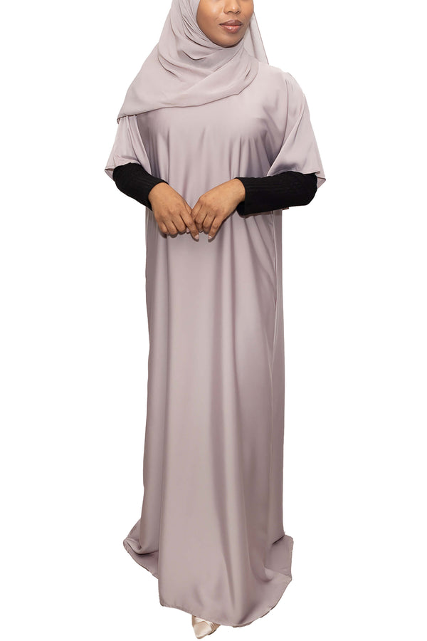 Short Sleeve Dress in Sand | Al Shams Abayas_1