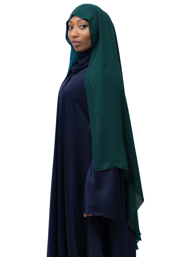 Tara Ghashwa  in Teal | Al Shams Abayas_1