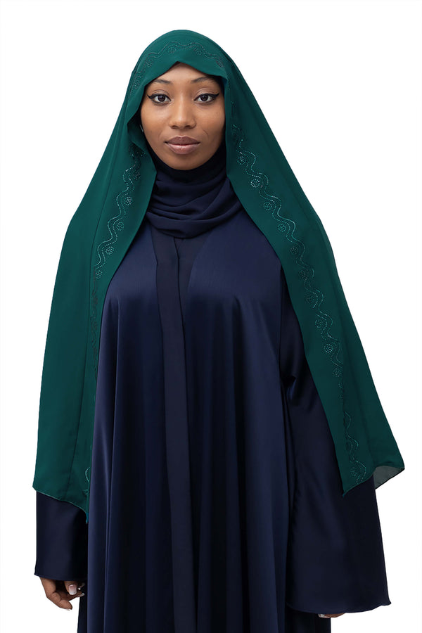 Tara Ghashwa  in Teal | Al Shams Abayas_2