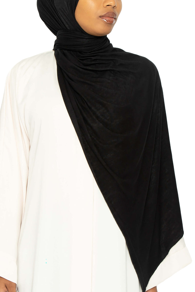 Cotton Jersey Hijab Undercap (Black) - Ayesha's Collection - the