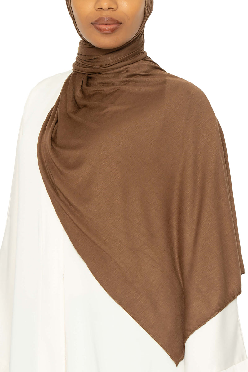 Jersey Hijab Toffee | Al Shams Abayas 4