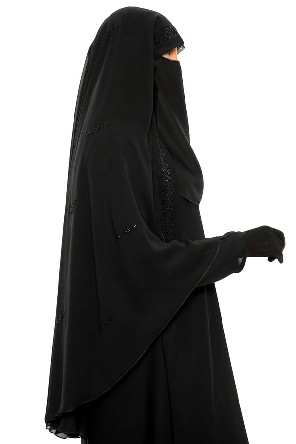 Serenity Ghashwa Black | Al Shams Abayas 1